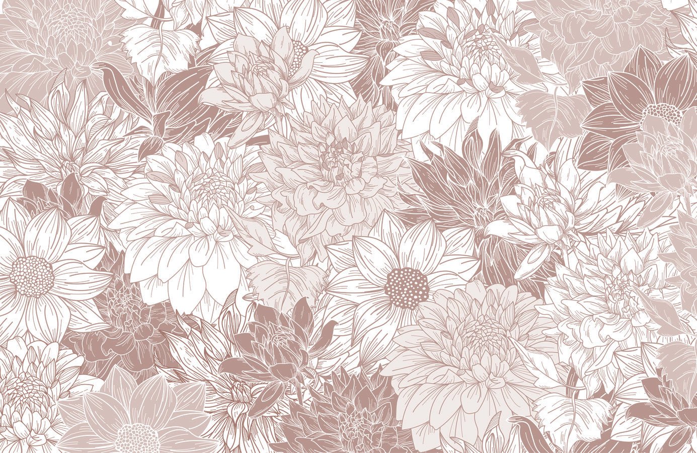 Papier peint fleur Dahlia, mural concept, tendance