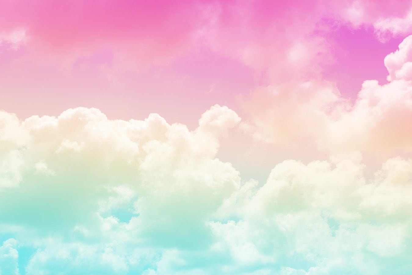 Papier peint nuage rose et bleu tendance, mural concept, tendance