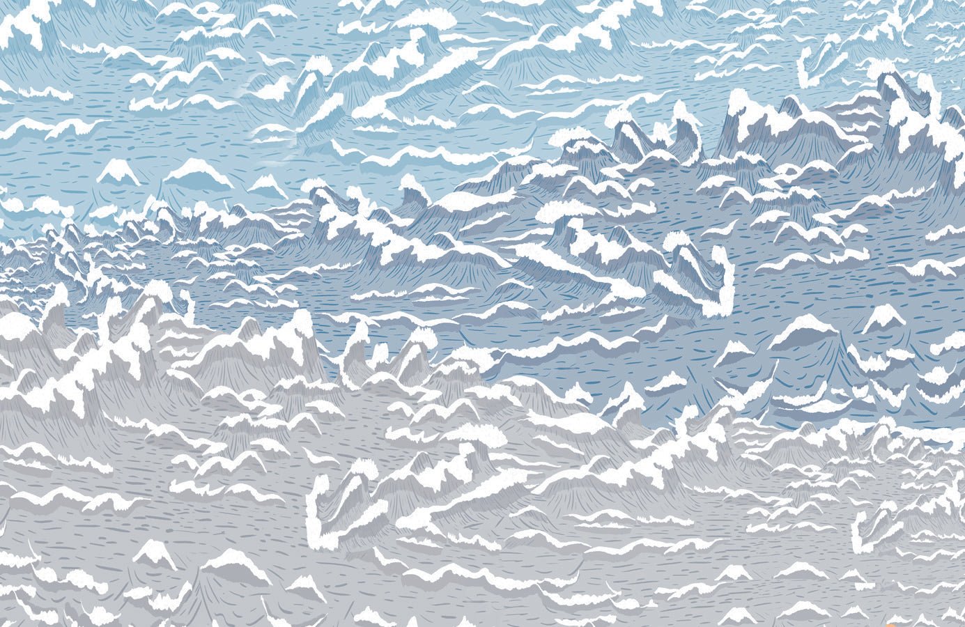 Papier peint toilette vagues, mural concept, tendance