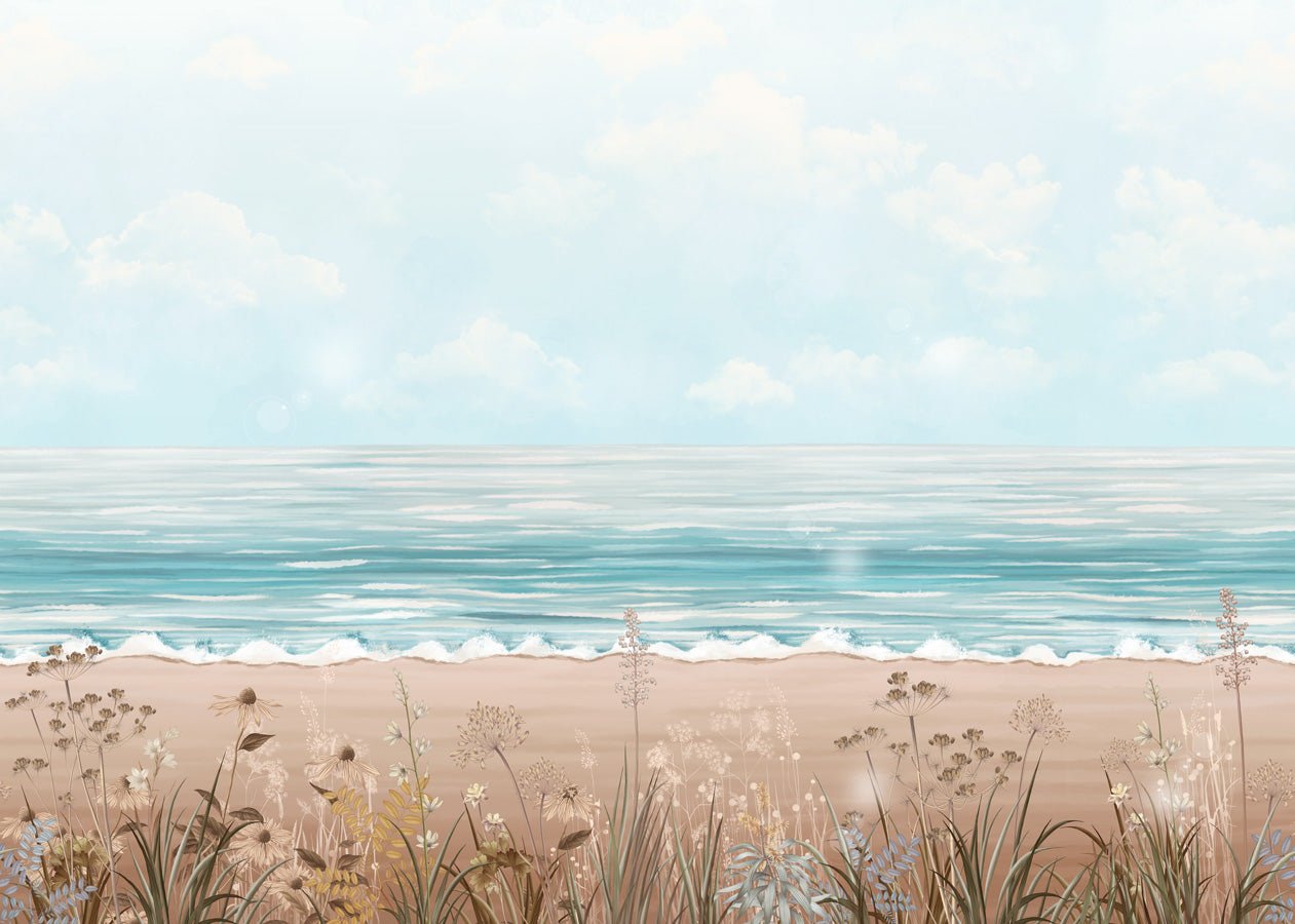 Papier peint panoramique vue mer, mural concept, tendance