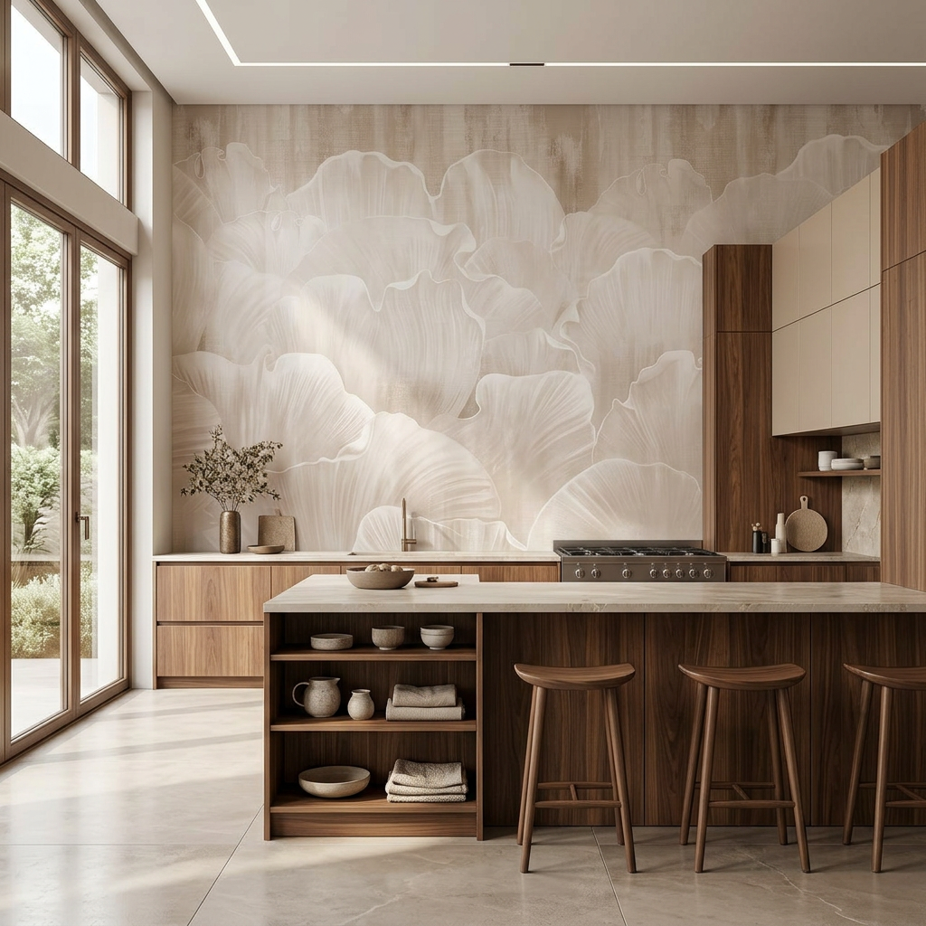 Papier peint pétales  - Floral moderne - Muralconcept