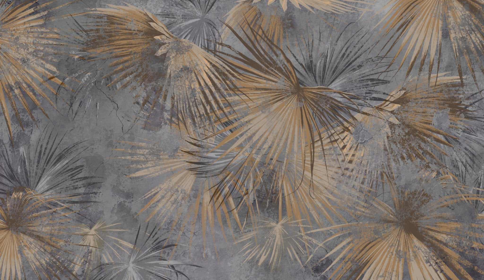 VP Papier peint panoramique palm vintage, XXL, tendance