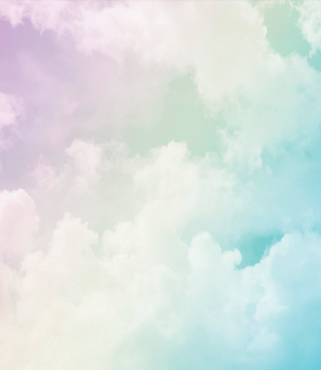 Papier peint enfant nuage soft colors L225cm x H260cm, XXL, tendance