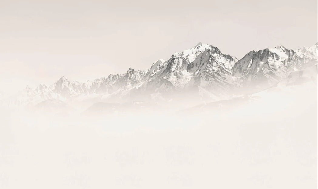 Mont Blanc wallpaper in sepia mist
