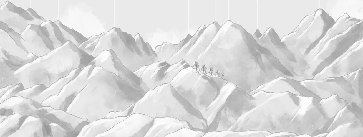 Massif des Écrins grey wallpaper