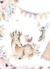 Adorable animal panoramic wallpaper for children's bedrooms