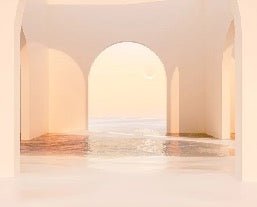 Panoramic sunset arch design wallpaper
