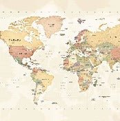 Panoramic world map exploration wallpaper