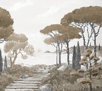 Wallpaper stroll in the calanques brown