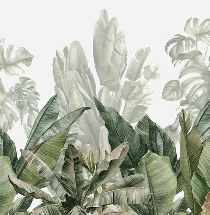 Panoramic green banana wallpaper