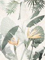 Papier peint sur mesure végétal vert jaune, XXL, tendance