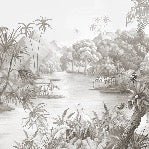 Papier peint panoramique jungle pittoresque, XXL, tendance