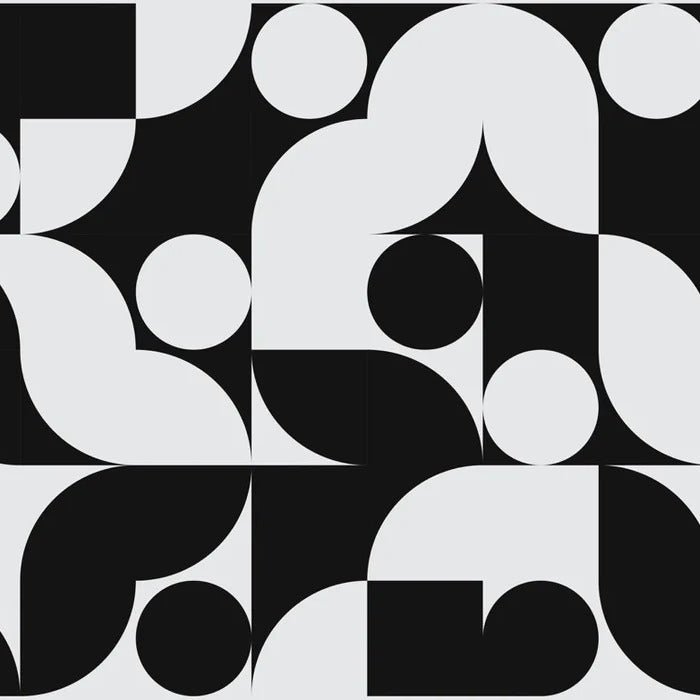 Modern black and white shape wallpaper