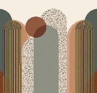 Art deco graphic wallpaper