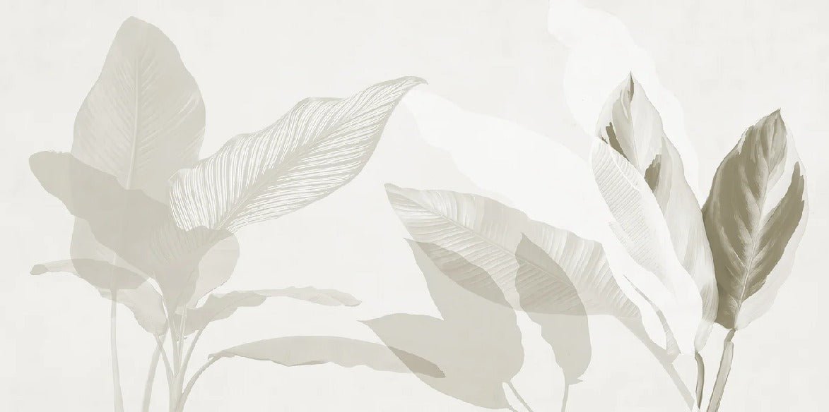 Modern sepia foliage wallpaper