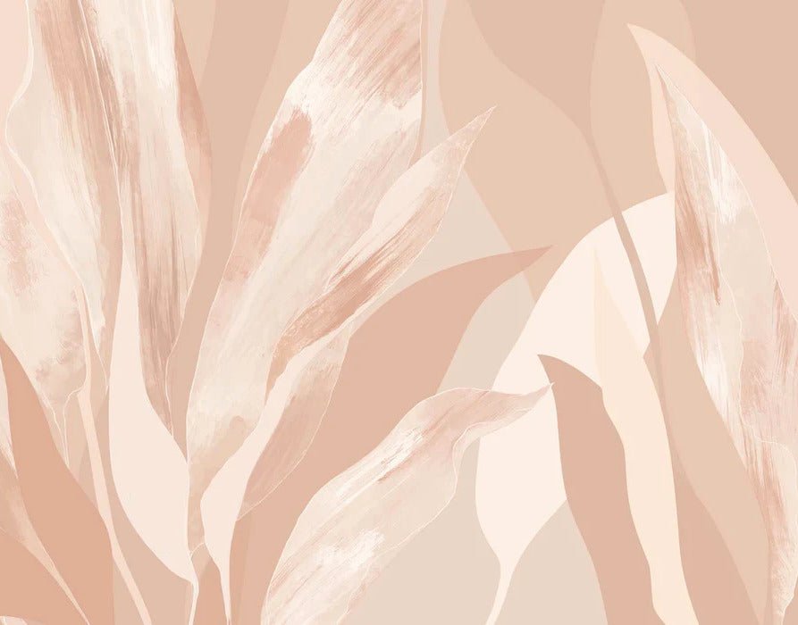 Nude floral wallpaper