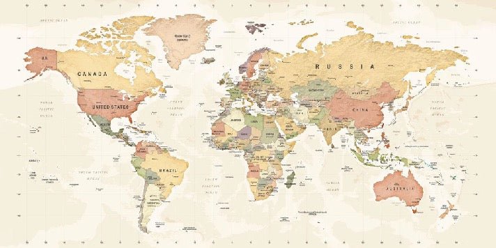 Panoramic world map exploration wallpaper