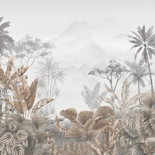 Tropical sepia wallpaper