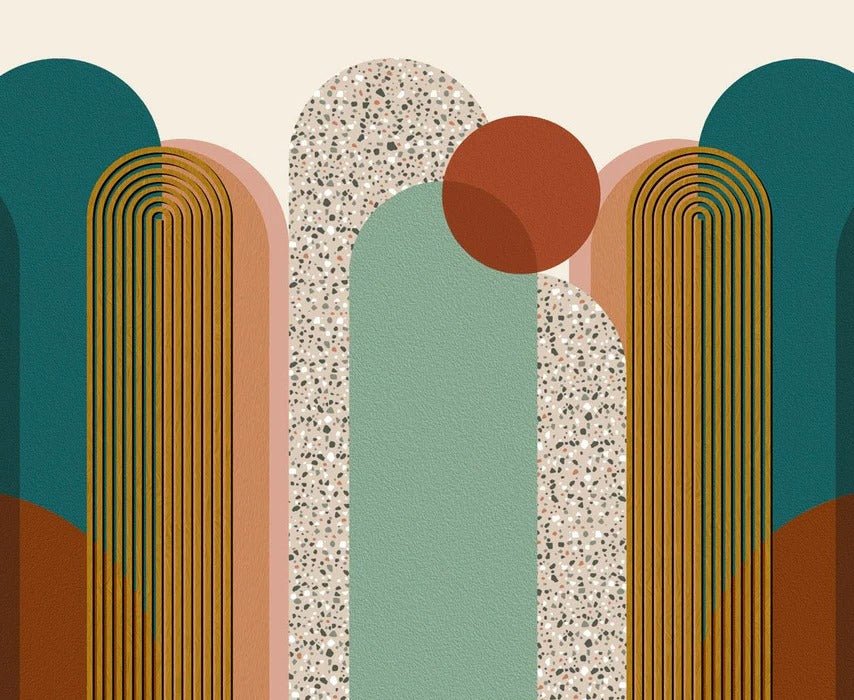 Trendy graphic art pop wallpaper