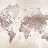 Timeless world map wallpaper