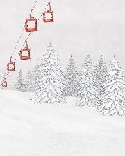 Red gondola mountain wallpaper