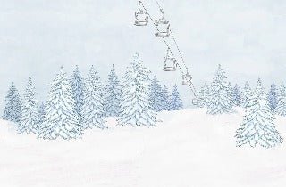 Blue gondola mountain wallpaper