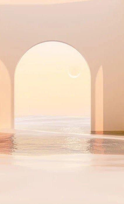 Panoramic sunset arch design wallpaper