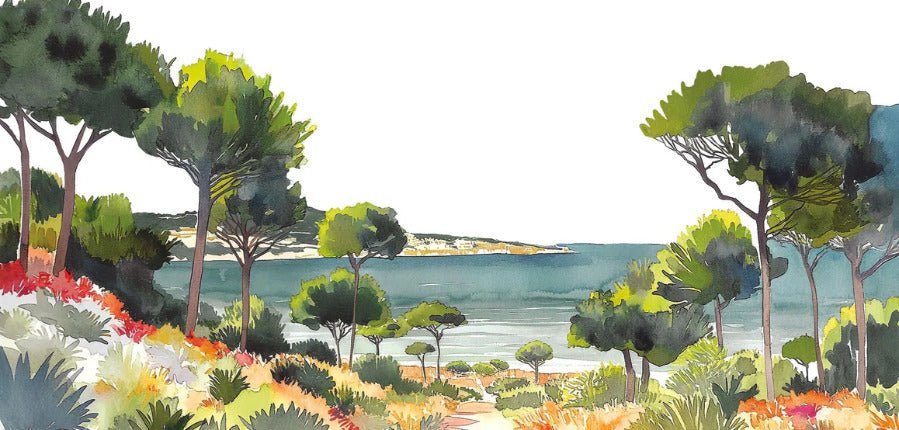 Panoramic summer air wallpaper