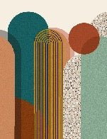 Art pop deco graphic trend wallpaper