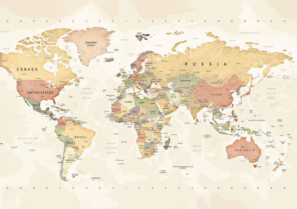 Panoramic world map exploration wallpaper