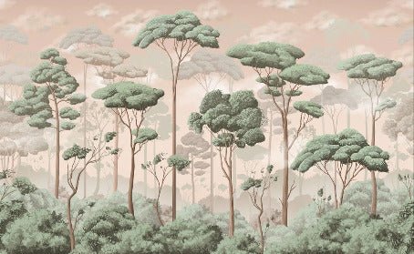 Jasmine voluptuous pine forest panoramic wallpaper