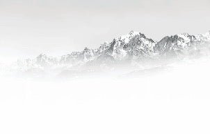 Mont Blanc in the mist black and white wallpaper