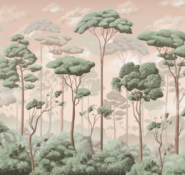 Jasmine voluptuous pine forest panoramic wallpaper