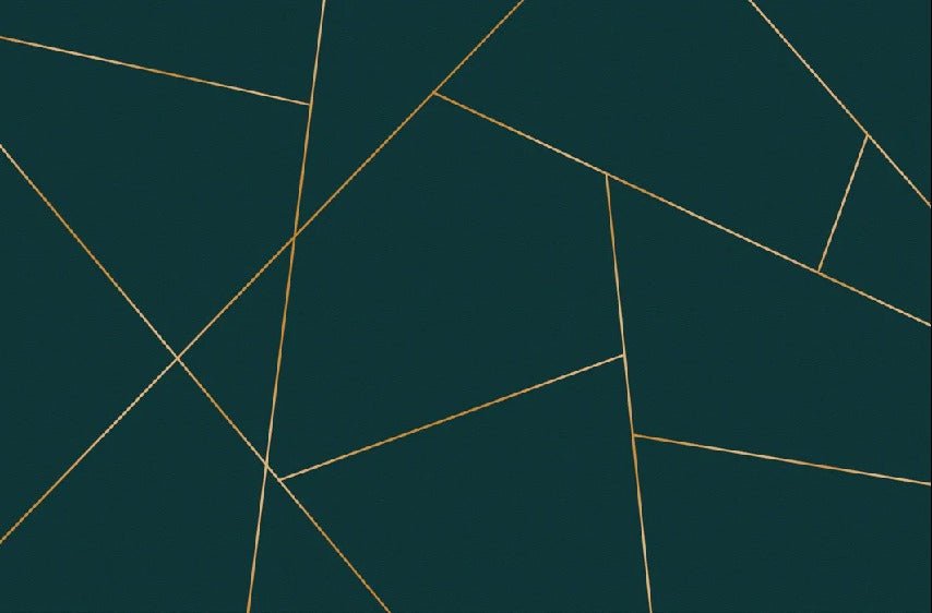 Zig Zag green panoramic wallpaper