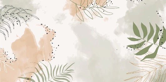 Panoramic vegetal watercolor wallpaper