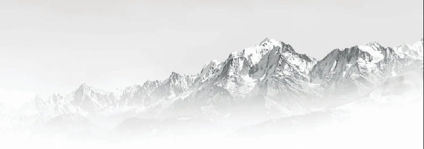 Mont Blanc in the mist black and white wallpaper