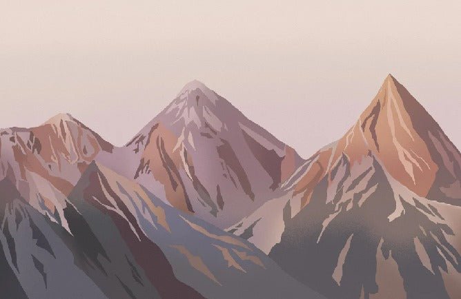 Panoramic wallpaper - Light on the peaks