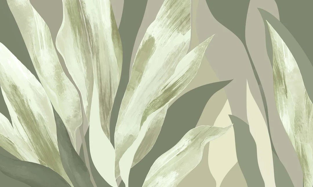 Green fabric wallpaper