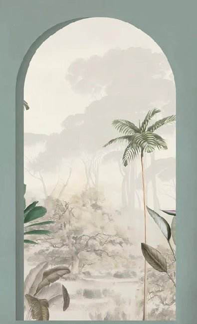 Lush green arches wallpaper