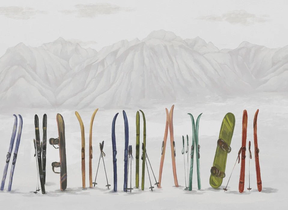 Papier peint ski à Courchevel, XXL, tendance