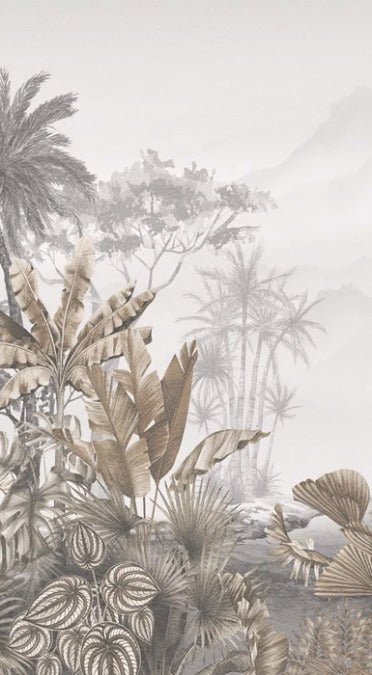 Tropical sepia wallpaper