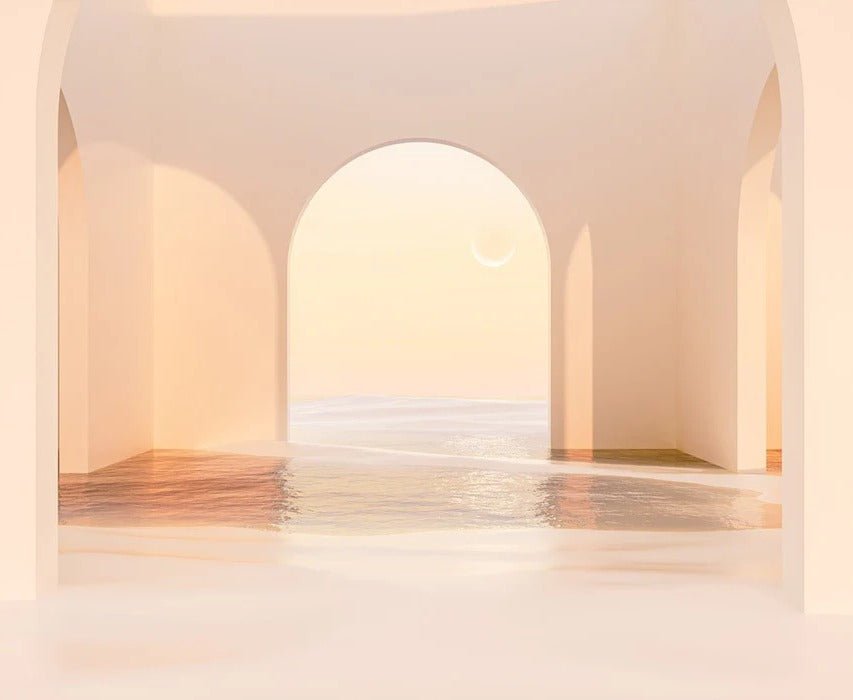 Panoramic sunset arch design wallpaper