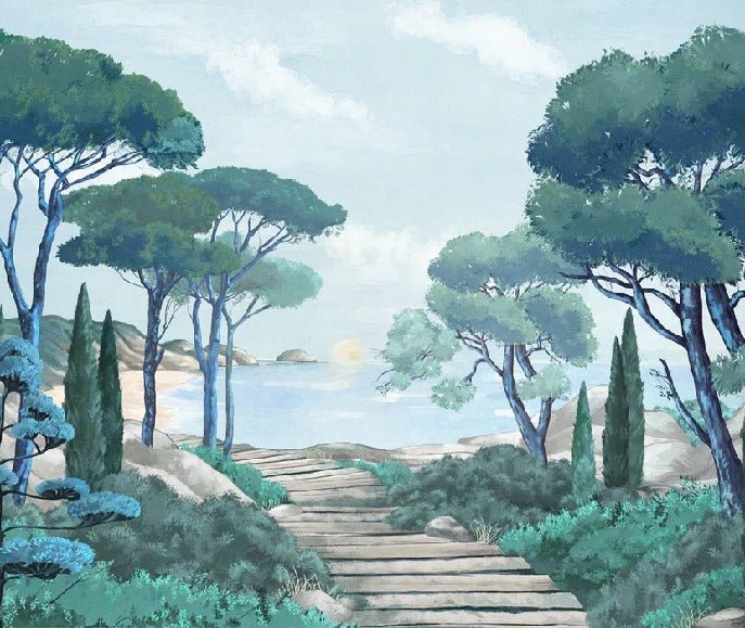 Papier peint balade dans les calanques, XXL, tendance