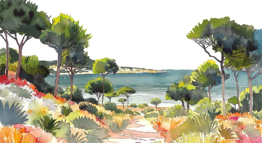 Panoramic summer air wallpaper