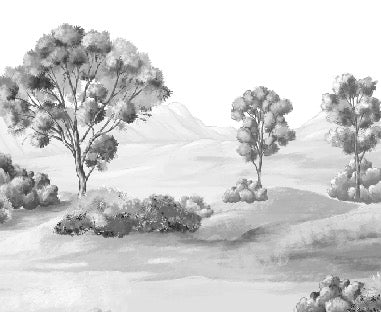 Black and white poetic landscape wallpaper