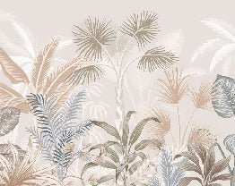 Terracotta jungle panoramic wallpaper