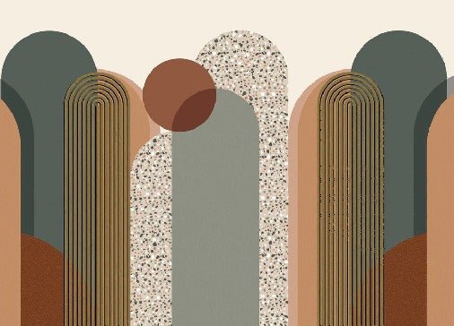 Art deco graphic wallpaper