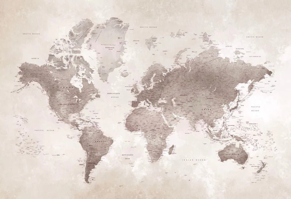 Timeless world map wallpaper