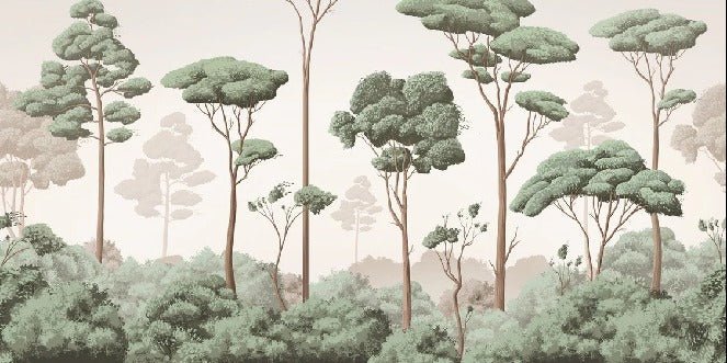 Pine forest breeze wallpaper