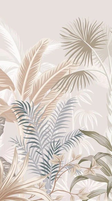 Terracotta jungle panoramic wallpaper